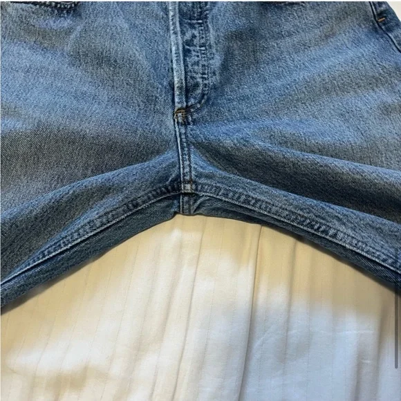 Agolde Lana Distressed Straight-Leg Jeans Backdrop Blue size 28 - Picture 8 of 16